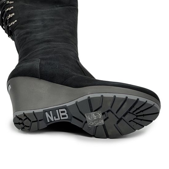 Сапоги Norma J Baker черные замшевые на меху - фото 7, 6166/1 NJ