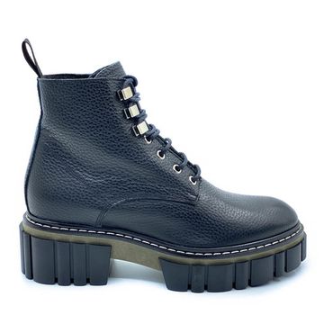 Ботинки Mimmu черные кожаные Байка - фото 1, E502E7 MIM NAPPA