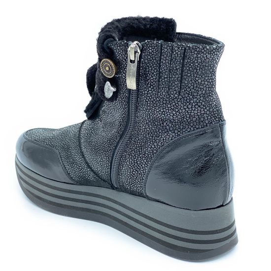 Ботинки Marzetti черные наплак МЕХ - фото 3, 