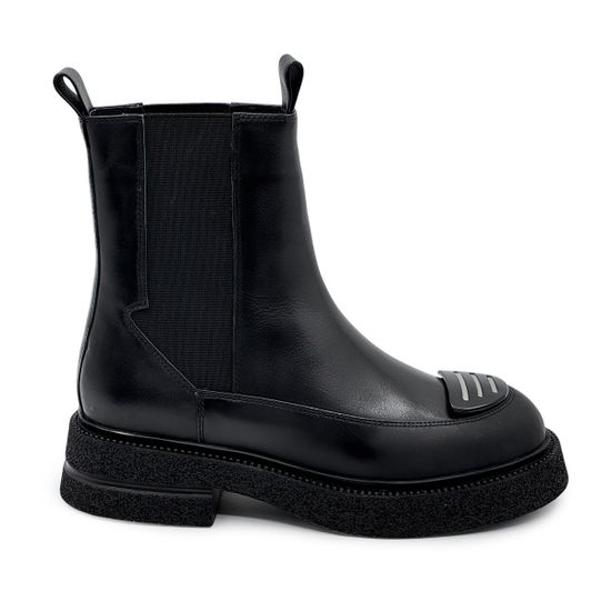 Ботинки челси Francesco Valeri черные кожаные на меху - фото 1, TU42 FV