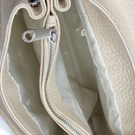 Сумка Di Gregorio бежевая кожаная - фото 5, 821 DG BEIGE