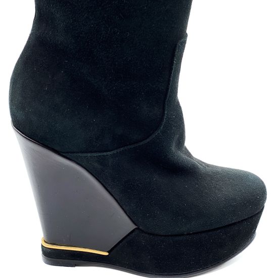 Ботфорты Renzi черные замшевые байка - фото 5, 452910 RZ