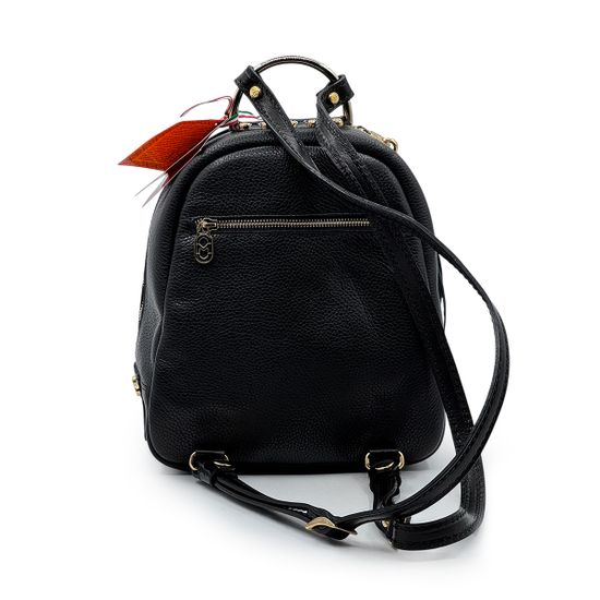 Рюкзак Marino Orlandi черный кожаный - фото 3, 4827 MO NERO2