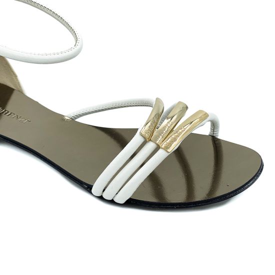 Босоножки Renzi кожаные белые - фото 6, 