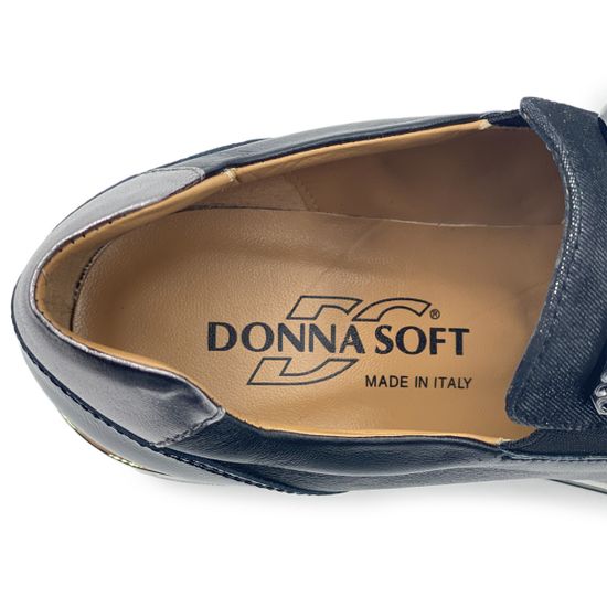 Сникеры Donna Soft черно-серебряные комбинация кожи и наплака демисезонные - фото 7, DS1620 DS