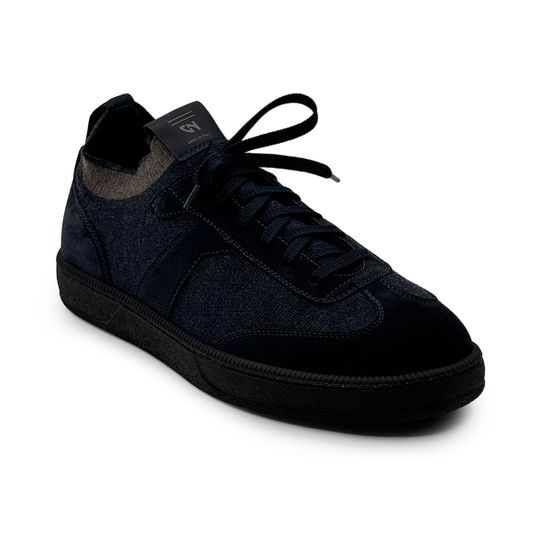 Кеды GIAMPIERONICOLA синие замша/текстиль на шерстяной подкладке - фото 2, 44516E  GPN