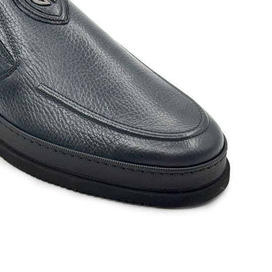 Слипоны GIAMPIERONICOLA синие кожаные на байке - фото 6, 40197 GPN BLU