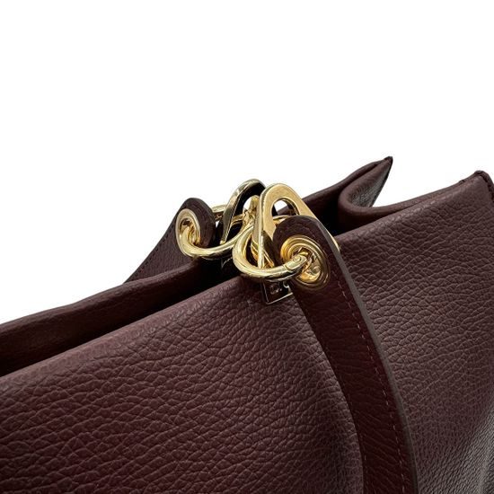 Сумка Di Gregorio бордовая кожаная - фото 4, 1974 DG BORDEAUX