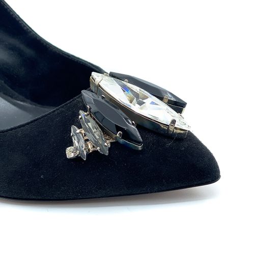 Туфли-лодочки Merlyn c открытой пяткой черные - фото 6, 