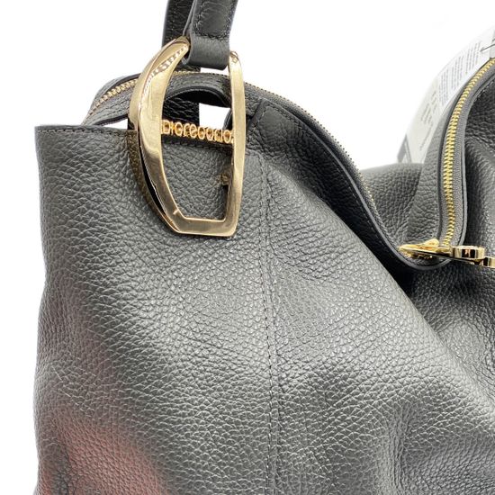 Сумка Di Gregorio серая кожаная - фото 4, 