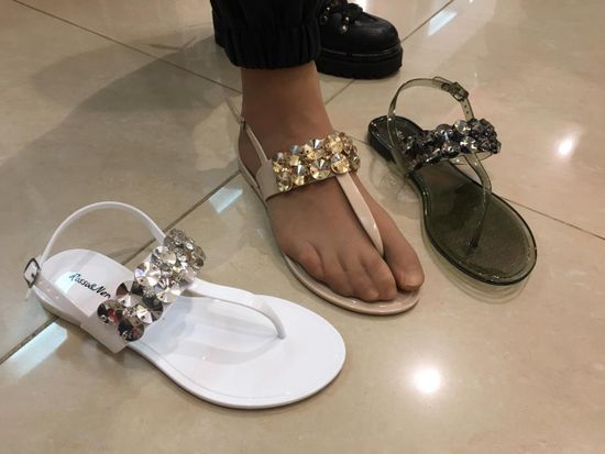 Босоножки Rosso&amp;Nero Trend из силикона c крупными камнями - фото 7, CH 2074 RNT