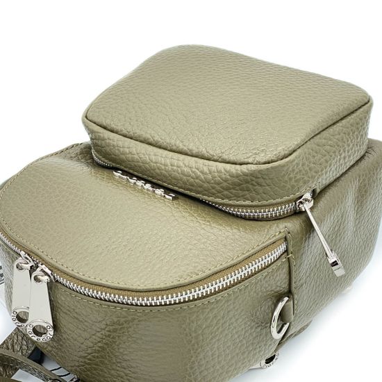 Рюкзак Di Gregorio зеленый кожаный - фото 4, 