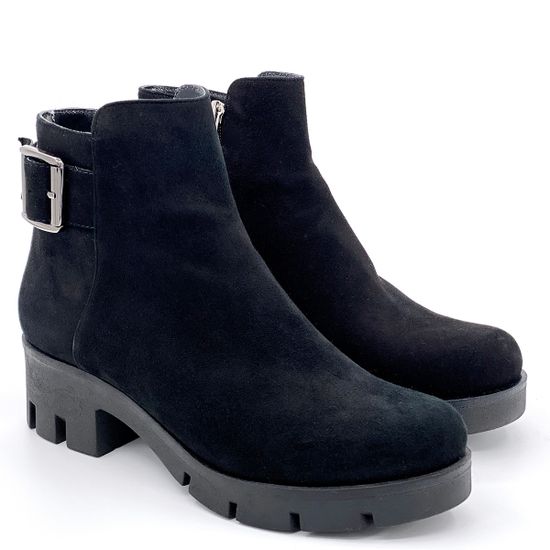 Ботинки Cover черные замшевые на байке - фото 7, 