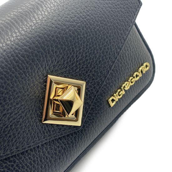 Клатч Di Gregorio черный кожаный - фото 4, 