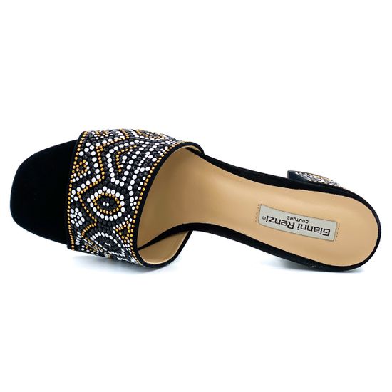 Сабо Gianni Renzi  черные замшевые - фото 5, RA1112A GR