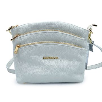 Сумка Di Gregorio белая кожаная - фото 1, 8653 DG BIANCO ORO