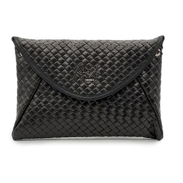 Клатч Renato Angi черный из плетеной кожи - фото 1, 3404517 RA NERO