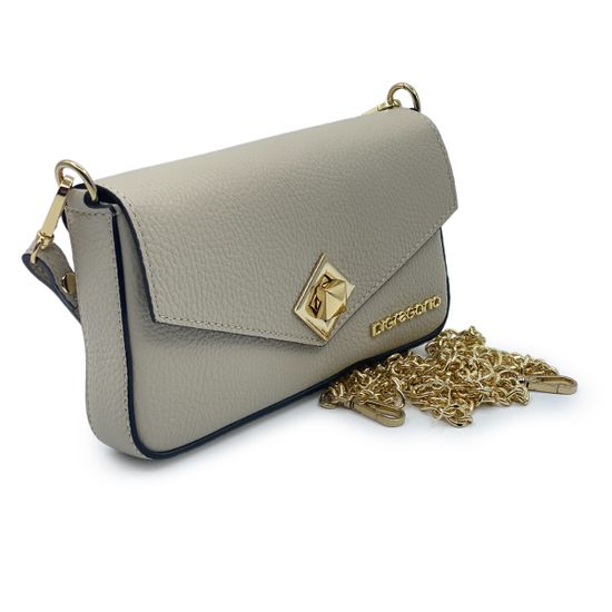 Клатч Di Gregorio бежевый кожаный - фото 2, 