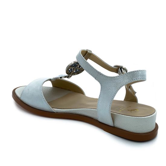 Босоножки Cover белые кожаные - фото 3, 