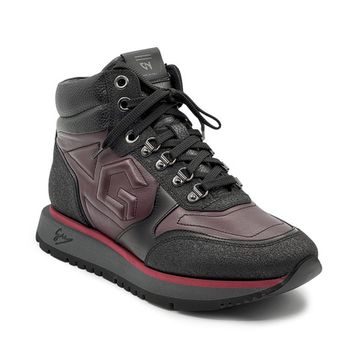 Ботинки GIAMPIERONICOLA черные/бордовые кожаные на байке - фото 2, N393158 GPN NERO/BORDO