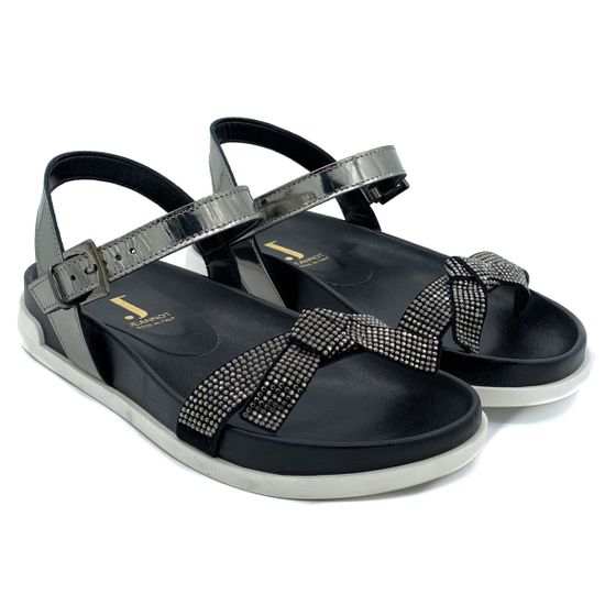 Босоножки Jeannot черно-серебряные - фото 7, 37061 JN