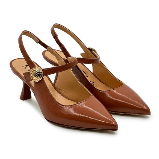 Туфли летние MOT-CLE коричневые лакированные - фото 7, MOT3242 MOT MIRISTICA