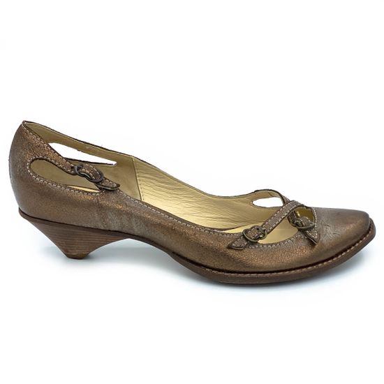 Туфли Fru.it бронзовые кожаные - фото 1, 