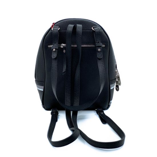 Рюкзак Marina Creazioni черно-белый кожаный - фото 3, B3956 MC NERO