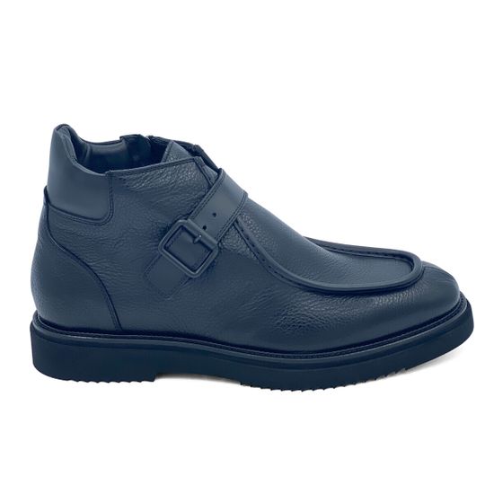 Ботинки Giampieronicola черные кожаные на шерсти - фото 1, L43426 GPN