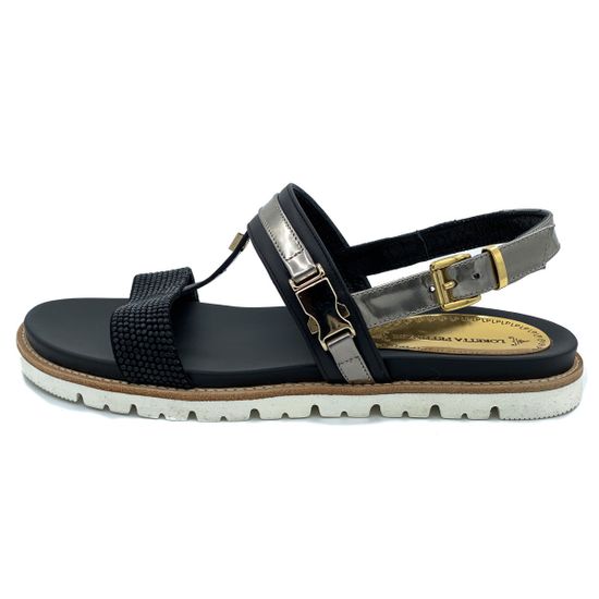 Босоножки Loretta Pettinari черные кожаные - фото 1, 