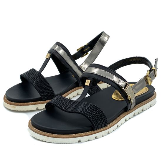 Босоножки Loretta Pettinari черные кожаные - фото 7, 