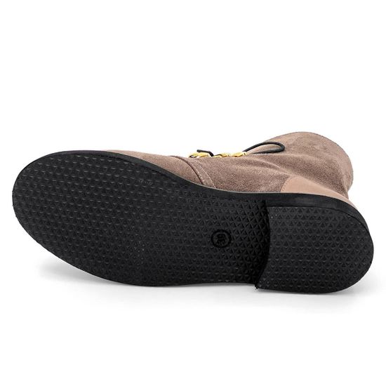 Ботинки Lab Milano бежевые замшевые Мех - фото 4, ZN1377 LAB VISONE