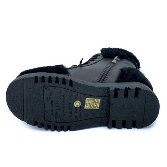 Ботинки Marcelo Lopez черные кожаные МЕХ - фото 4, RW06 ML