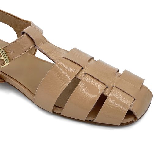 Сандалии MIMMU розовые кожаные лакированные - фото 6, F023K2 MIM ROSA