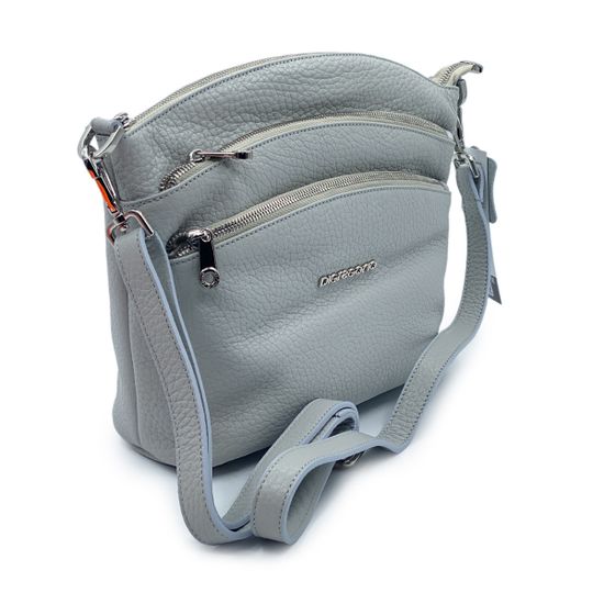 Сумка Di Gregorio светло-серая кожаная - фото 2, 8653 DG SASSO