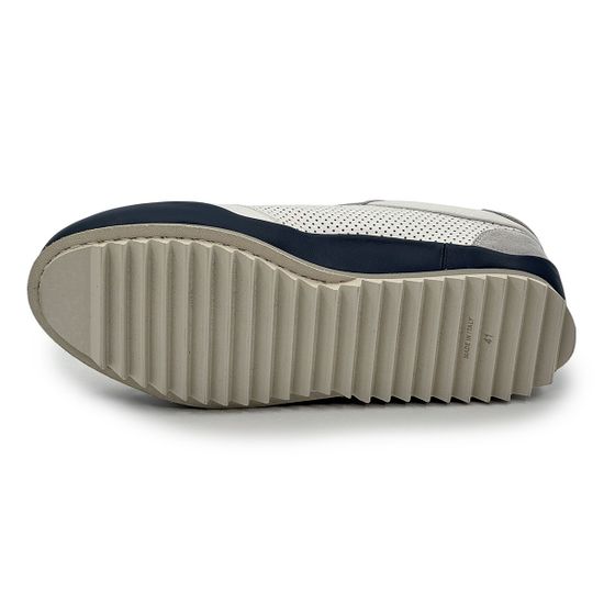 Кроссовки GIAMPIERONICOLA белые кожаные перфорированные - фото 4, 45504A GPN BIANCO