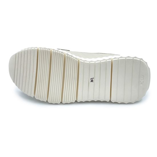 Кроссовки Mot-Cle кожаные бежевые с красным - фото 4, MOT2512 MOT