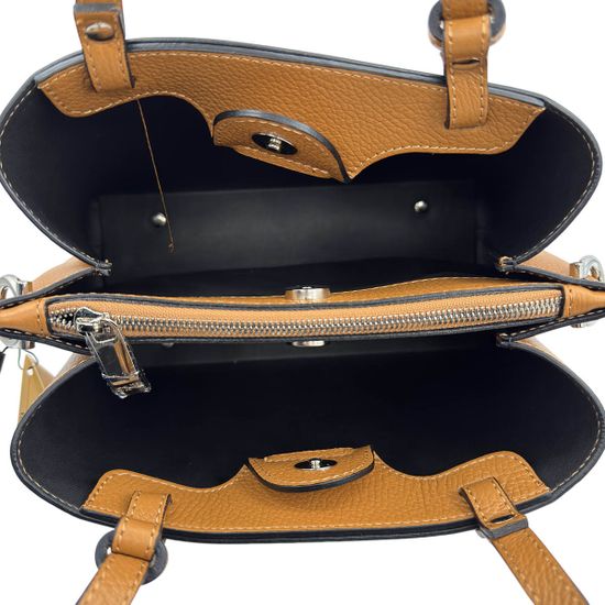 Сумка Renato Angi коричневая кожаная - фото 5,