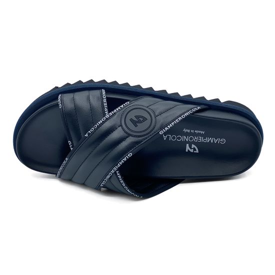 Шлепанцы Giampieronicola черные кожаные стеганые - фото 5, 