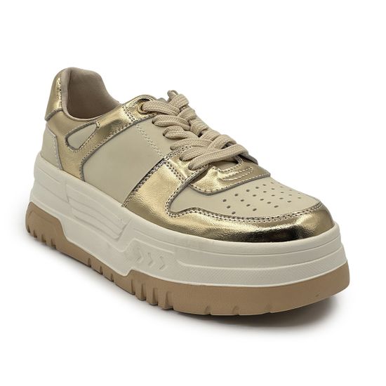 Кроссовки Lab Milano белые/золотистые кожаные - фото 2, M400 LAB BIANCO