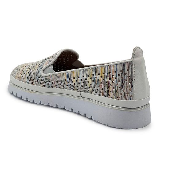 Слипоны Lab Milano мультиколор кожаные перфорированные - фото 3, 0860129 LAB MULT