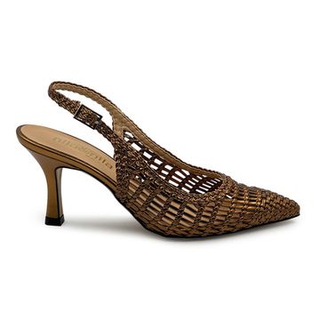 Туфли летние NILA&amp;NILA бронзовые кожаные плетеные - фото 1, AB2164M174 NIL BRONZO