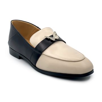 Лоферы TUFFONI кожаные бело-черные - фото 2, 1024011LL TUF BIANCO