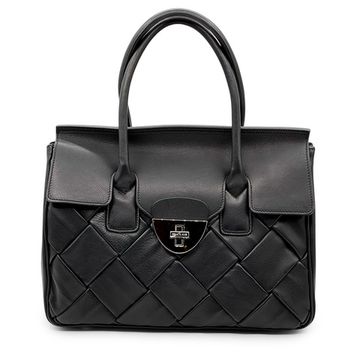 Сумка-саквояж Renato Angi черная кожаная - фото 1, 3401481 RA NERO