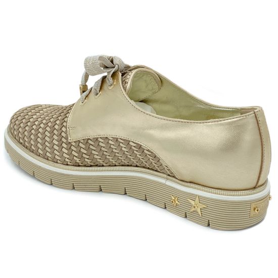 Полуботинки Mara бежево-золотые кожаные - фото 3, 4111SELL MR