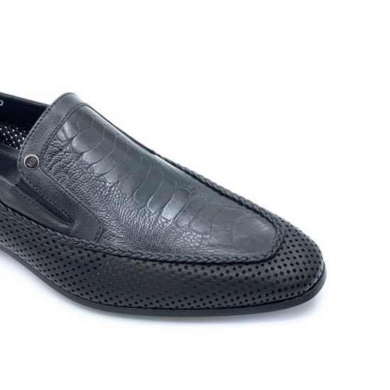 Туфли Mario Bruni черные кожаные со сквозной перфорацией - фото 6, 