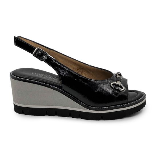 Босоножки Donna Soft черные наплак - фото 1, DS2306 DS NERO