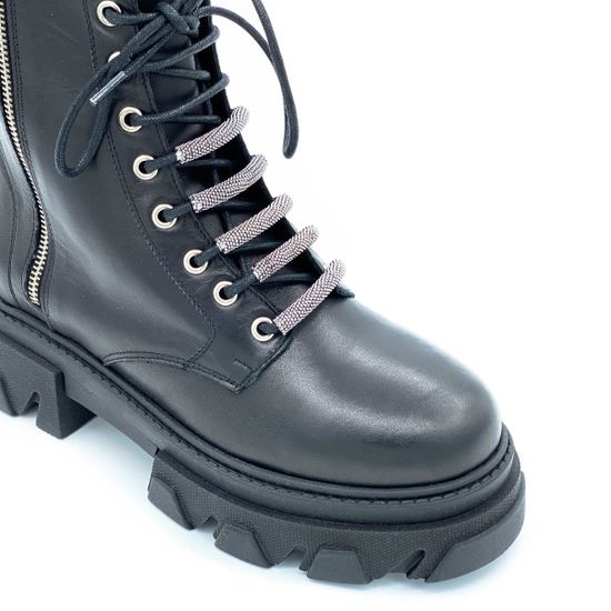 Ботинки Mimmu черные кожаные демисезонные - фото 6, ER5157 MIM