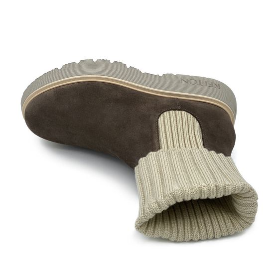 Ботинки KELTON бежевые замшевые байка - фото 5, 