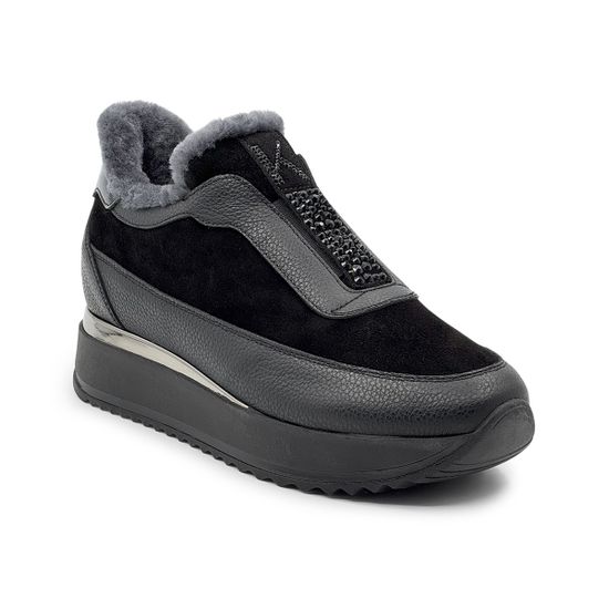 Полуботинки KELTON черные замша/кожа на меху - фото 2, AI0120M KEL NERO